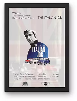 The Italian Job 1969 Poster A1-5 Frame Option Michael Caine Heist Movie Mini • £40