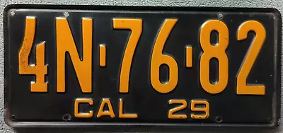 Vintage 1929 CALIFORNIA License Plate  ***ORIGINAL*** • $58