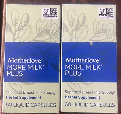 2 Pk Motherlove More Milk Plus Supports Lactation Herbal Supplement 60 Liq. Caps • $22