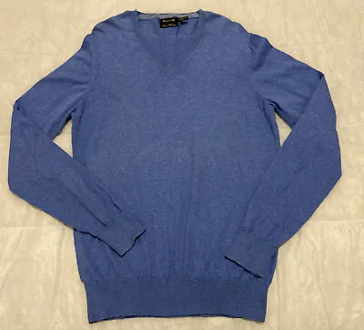 Massimo Dutti Men’s Cotton Cashmere V-Neck Sweater Jumper Pullover ~ Size S • $20