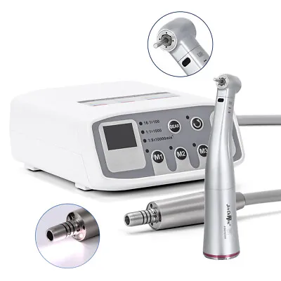 Dental LED Brushless Electric Micro Motor+1:5 Fiber Optic Contra Angle Handpiece • $300.99