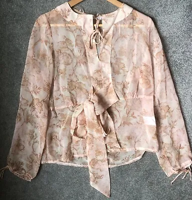 Ladies Miss Selfridge Size 12 Floral Top/Blouse • £11.95