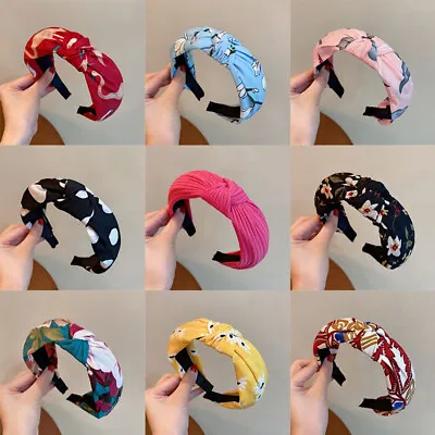 Wide  Soft Headband Women Girls Floral Alice Band  Hair Bands UK • £2.89