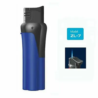 £3.99 • Buy Zenga Lighter Jet Flame Refillable Lighter, Windproof - ZL-7 Blue Colour