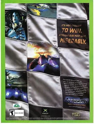 2002 Quantum Redshift Race With Vengeance Video Game Vintage Print Ad/Poster • $11.90