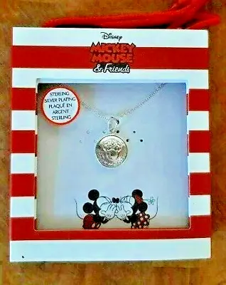 New Disney Silver Plated Minnie Mouse Silver Necklace Gift Boxed Mothers Day • £15