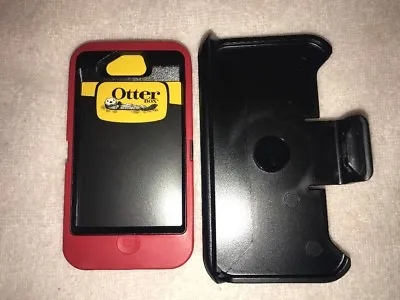 Otterbox Defender Series Case & Belt Clip For Apple IPhone 4 / 4s Red MRSP $59 • $11.71