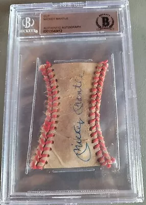 Vintage Mickey Mantle Baseball Sweet Spot  Cut Auto BGS Authenticated • $1500