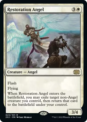 Restoration Angel FOIL Double Masters 2022 NM White Rare MAGIC MTG CARD ABUGames • $1.89