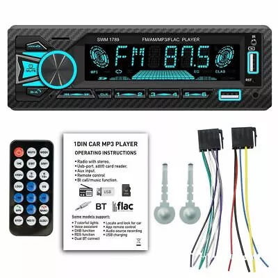 Bluetooth Car In-dash Radio Stereo Audio Head Unit MP3/USB/AUX-IN/AM/FM Player • $46.98