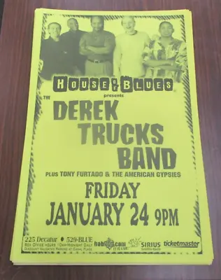 House Of Blues Derek Trucks Band 11x17 Poster • $15.99