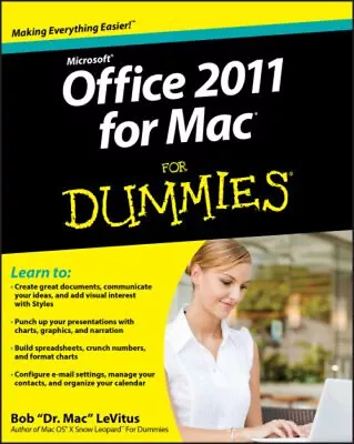 Office 2011 For Mac For Dummies Paperback Bob LeVitus • $6.87