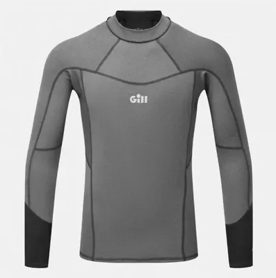 £32.99 • Buy Gill Mens Pro Long Sleeve Rash Vest Top - GREY - SIZE MEDIUM 