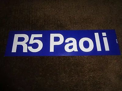 SEPTA Philadelphia R-5 PAOLI/GLENSIDE Railroad Subway Retired Sign USED • $49.99