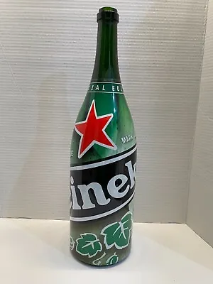 Vintage 18” 3 Liter Magnum Special Edition Heineken Glass Beer Bottle • $7.99