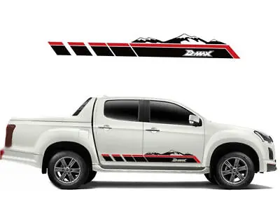 For Isuzu D-Max Side Door Car Sticker Mountain Stripe Racing Graphic Vinyl Decal • $69.27