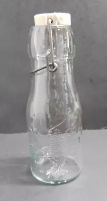 Vintage 1898 American Eagle Glass Bottle With Wire Bail And Stopper • $10