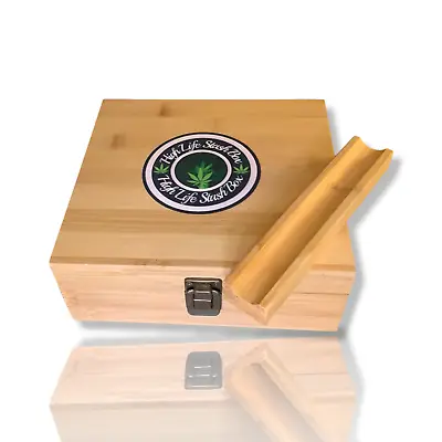 £14.49 • Buy Wooden Stash Box Smoking Gift Set Glossy Finish - Stash Box - Rolling Box