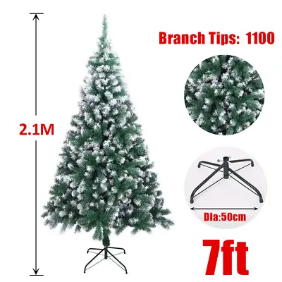 Christmas Tree 2.4M/2.1M/1.8M/1.5M/1.2M Xmas Trees Decorations Green Snowy White • $32.99