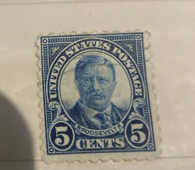  Stamp Rare Usa T. Roosevelt 5c Dark Blue Stamped  • $49