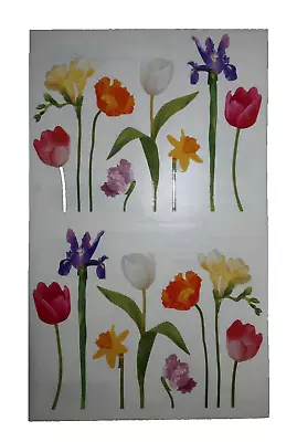 VTG Mrs. Grossman's Stickers Spring Stems Flowers Bouquet Tulips Daffodils Lilac • $8.99