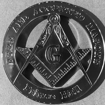 Masonic Prince Hall Chrome Emblem For Truck Car  3 Inches • $13.99