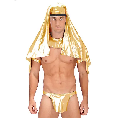 Mens Greek God Costume Roman Toga Adult Toga Costume Egyptian Halloween Costume  • £19.50