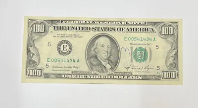 Series 1981A US One Hundred Dollar Bill $100 Richmond E 00541434 A Small Face • $134.66