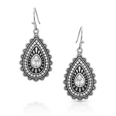 Montana Silversmiths Ladies Primal Teardrop Silver Earrings ER5039 • $60