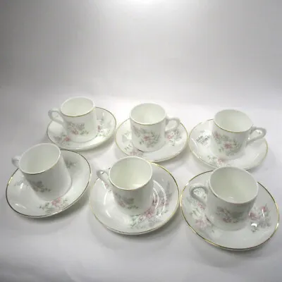 Mayfair Fine Bone China 12pc Coffee/Espresso Cups & Saucers W/ 2 Backstamp Error • £16.80