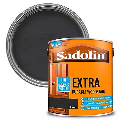 Sadolin Extra Durable Woodstain - Ebony - 1L • £23.99