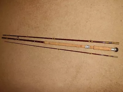 Vintage HARDY Salmon 12'6  Fly 3 Pc Rod Made In England- Line 9 • $297.49