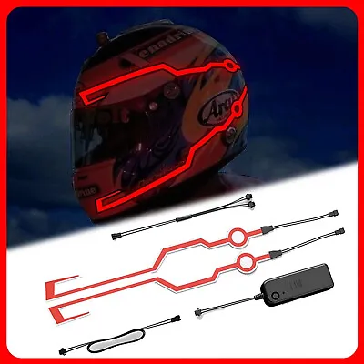 2-in-1 LED 3Mode Motorcycle Helmet Night Riding Signal Flashing Light  Strip Bar • $10.89