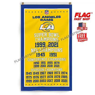 Los Angeles Rams 3x5 Ft Banner Premium Flag Super Bowl LVI Champs NFL LA • $12.98