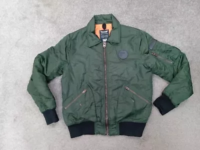 4Bidden Men's Vintage Military Bomber Jacket Air Force Flight Army Size Small • £14.19