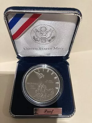 Lot Of 2005 Marine Corps Silver Dollar Proof OGP And Iwo Jima Stamp Sheet MNH • $89.99