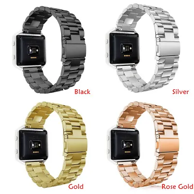 $15.85 • Buy Stainless Steel Wrist Band Bracelet Strap Metal Frame For Fitbit Blaze Tracker