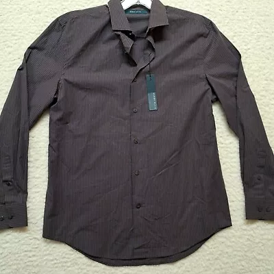 Perry Ellis Mens Shirt  Size Medium Slim Fit Button Up Long Sleeve Purple NWT • $18.34