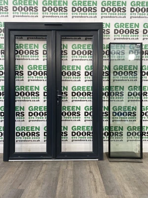 £699.95 • Buy Upvc French Doors Used Door External Exterior Grey Anthracite Double Glazed Veka