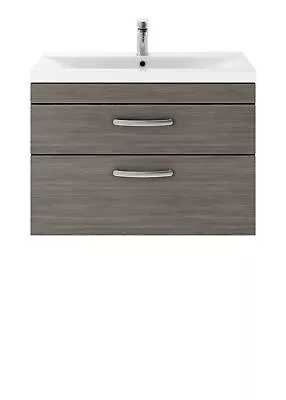 Bathroom Wall Hung 2 Soft Close Drawer Vanity Unit With 1 Tap Hole Mid Edge Cera • £150.13