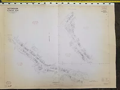 Vintage Map Ordnance Survey Nottingham Nottinghamshire Plans  Alfreton Derby  • £8.52