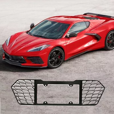 Black Aluminum Rear License Plate Filler Frame For Corvette C8 Z51 Z06 2020-2024 • $139.99