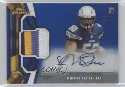 2013 Topps Finest Blue Refractor /99 Manti Te'o #RAP-MT RPA Rookie Patch Auto RC • $23.53