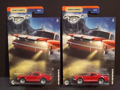 1:64 *** 1965 FORD MUSTANG GT  *** Matchbox - Lot Of 2 - FREE SHIPPING!! • $12.95