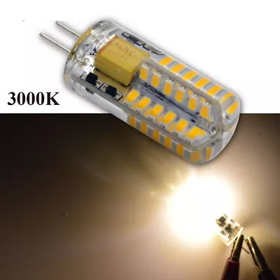 4pcs AC/DC12V G4 3014 48 LED Caravan Garden Camper Bi-Pin Light Bulb Warm White  • $18.69