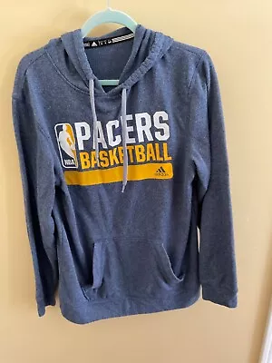 Indiana Pacers Hoodie Mens Small Adidas NBA Fleece Hooded Adult • $18