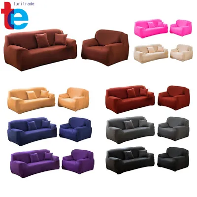 $8.25 • Buy Stretch Sofa Slipcover Couch Furniture Protector Soft Elastic Bottom Colourful