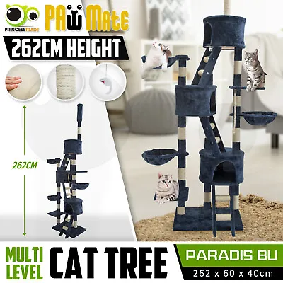 $116.90 • Buy Cat Tree Scratching Post Scratcher Pole Gym House Furniture Multi Level 262cm BU