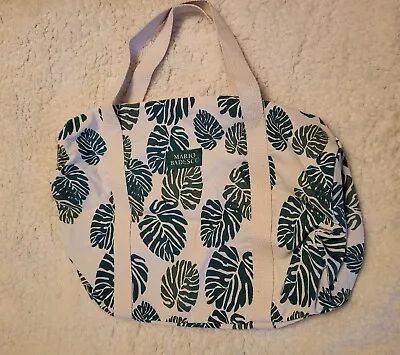 Mario Badescu Canvas Tote Duffel Bag Clean Leaf Pattern • $14.95