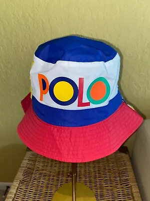 NWTs Polo Ralph Lauren Multicolor Reversible XL/1XL Bucket Hat Hard To Find Size • $69.99